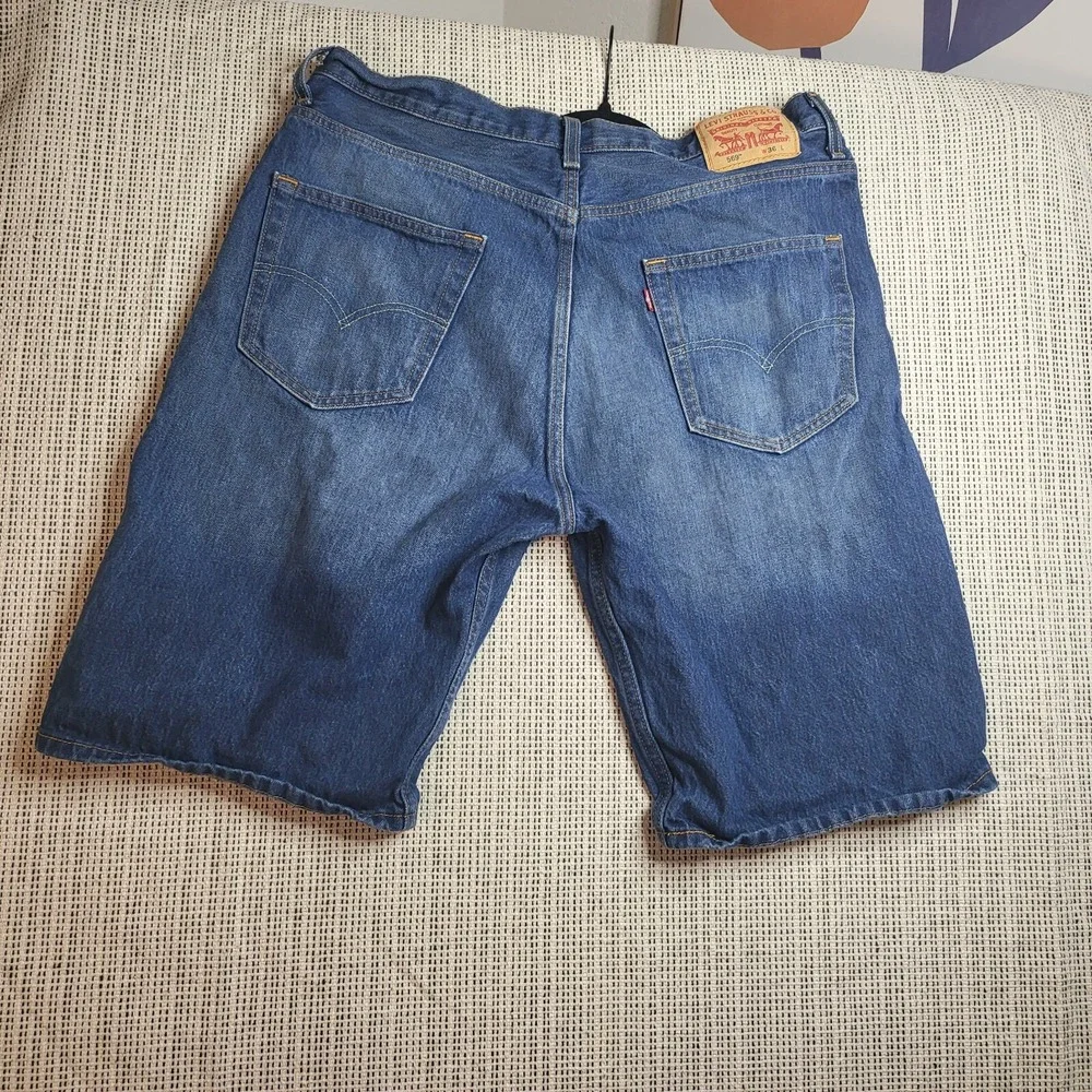 Levis 569 Shorts Men 36 Denim Jorts Baggy‎ Blue Skater Grunge Dad Y2K Light Wash